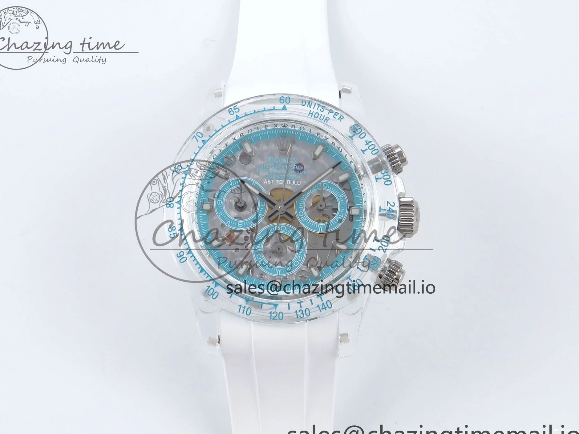 0131 Sophisticated Daytona AET Remould N6F 1:1 Best Edition Blue Dial on Rubber Strap SA 917